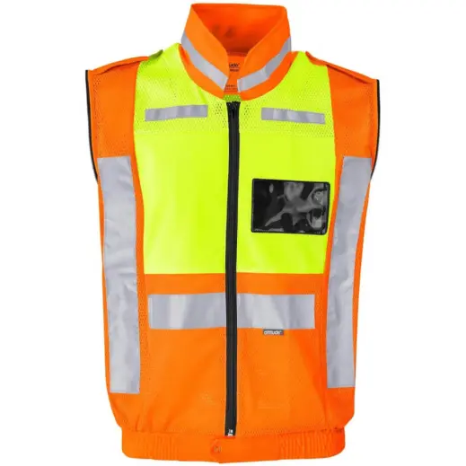 Metro Two-Tone Hi-Viz Reflective Zip-Off Jacket Front Sleeveless